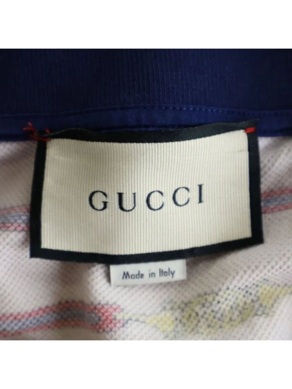 Gucci Polo Shirt Border Short Sleeve Beige